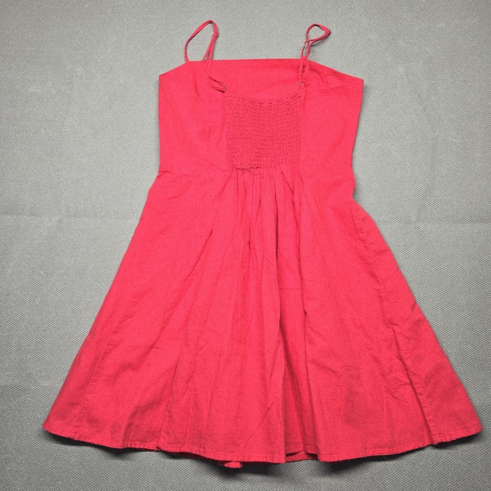 GAP Dress Womens S Pink Sundress Fit & Flare Short Sleeveless Smocked Strappy‎ - Picture 5 of 15
